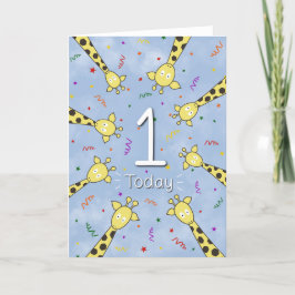 1.ª Tarjeta de Girafa de Cumpleaños