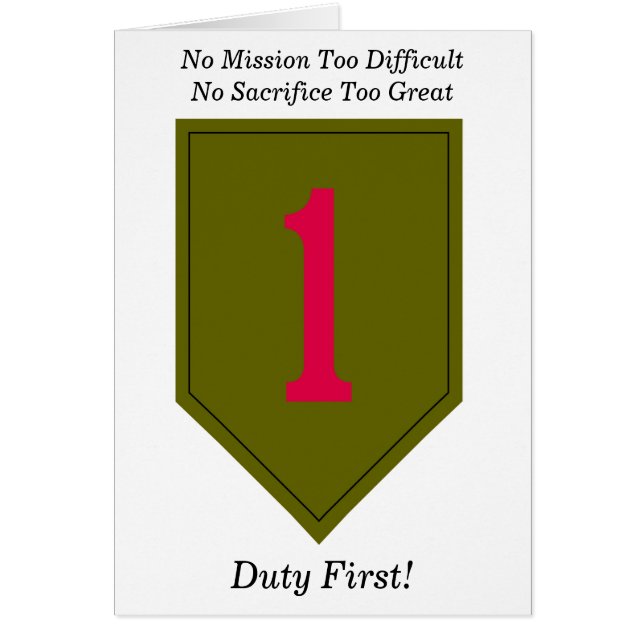 1.ª tarjeta de la División de Infantería (Frente)