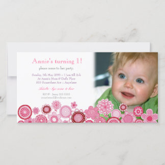 1.ª Tarjeta fotográfica de invitación a fiesta ros