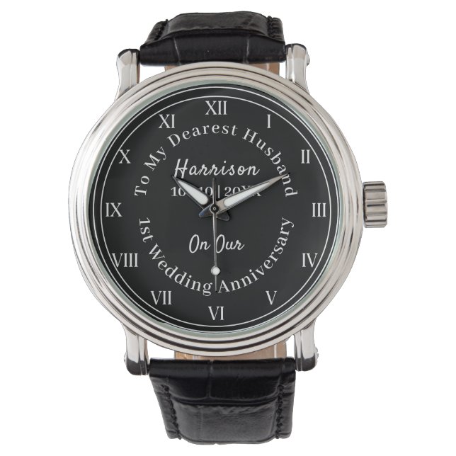 1.ᵉʳ Aniversario Boda Esposo reloj de regalo de ma (Anverso)
