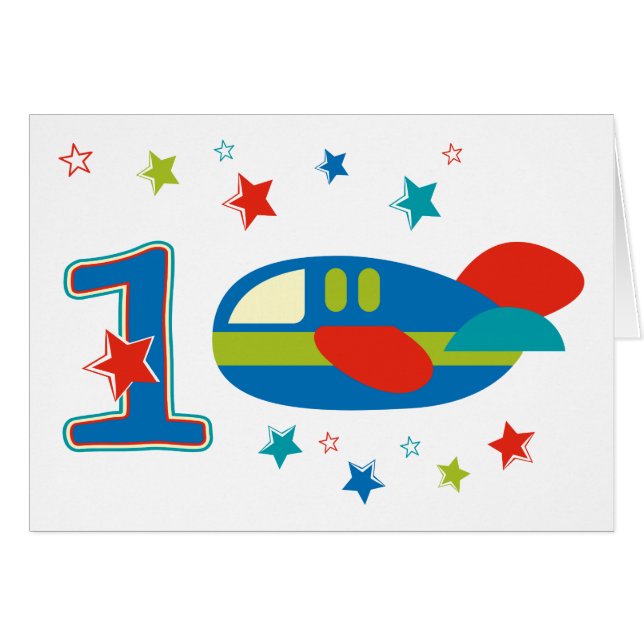 1.ᵉʳ avión de cumpleaños (Anverso (Horizontal))