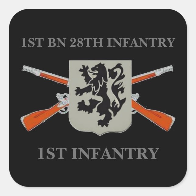 1.ᵉʳ BATTALÓN 28ª INFANTERÍA PRIMER PEGATINAS DE I (Anverso)