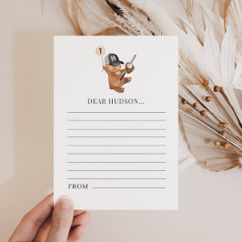 1.ᵉʳ Bear de Béisbol de cumpleaños - Tarjeta de la