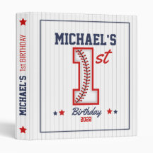 1.ᵉʳ Binder de cumpleaños de béisbol