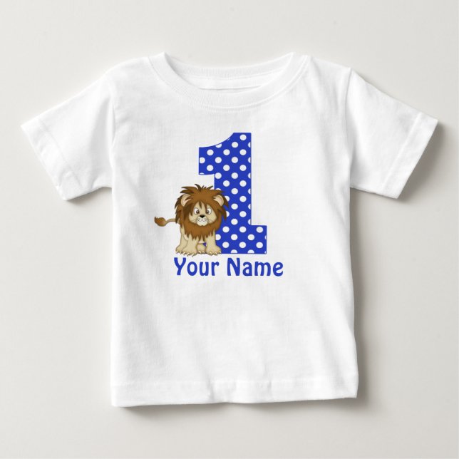 1.ᵉʳ Camisa Personalizada de León Azul de Cumpleañ (Anverso)