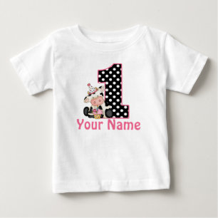 1.ᵉʳ Camisa Personalizada de Vaca Rosa