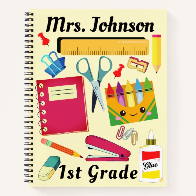 1.ᵉʳ Cuaderno de material escolar de docente (Anverso)