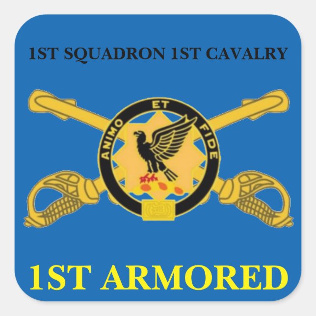 1.ᵉʳ CUADRON 1º CAVALRIO 1º PEGATINAS ARMORADOS (Anverso)