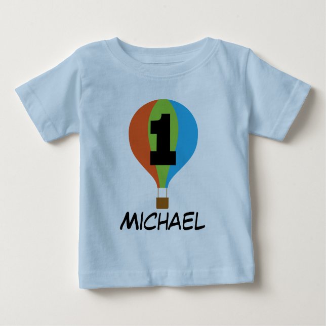 1.ᵉʳ cumpleaños Camiseta para niños con globos aer (Anverso)