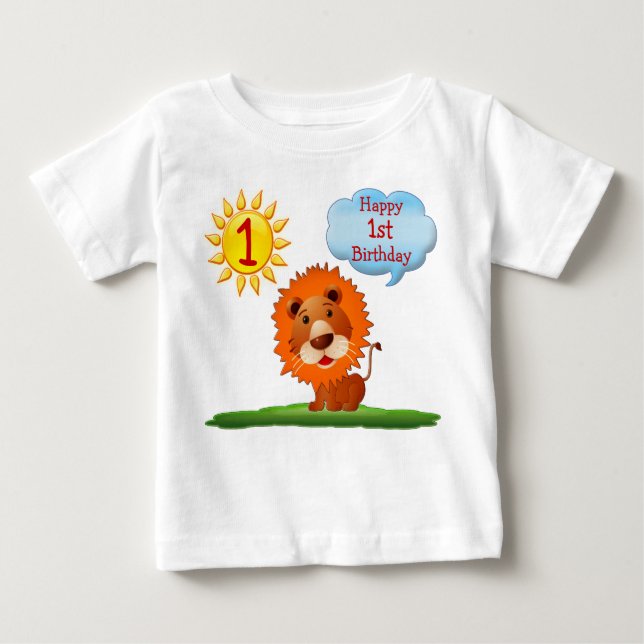 1.ᵉʳ cumpleaños de Camisetas de T para niños con l (Anverso)