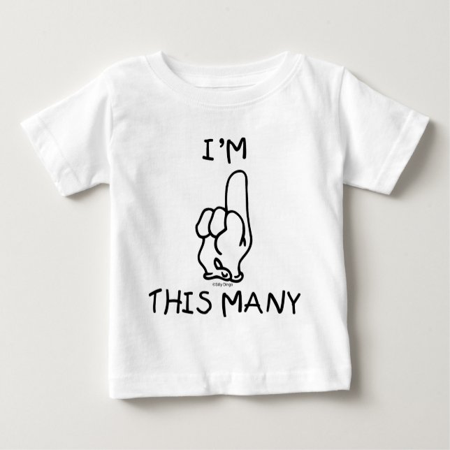 1.ᵉʳ cumpleaños de la camiseta (Anverso)