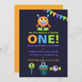 1.ᵉʳ cumpleaños Invitación a la fiesta de los niño