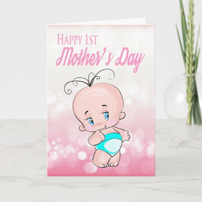 1.ᵉʳ día de la madre con tarjeta de saludo para be (Anverso)