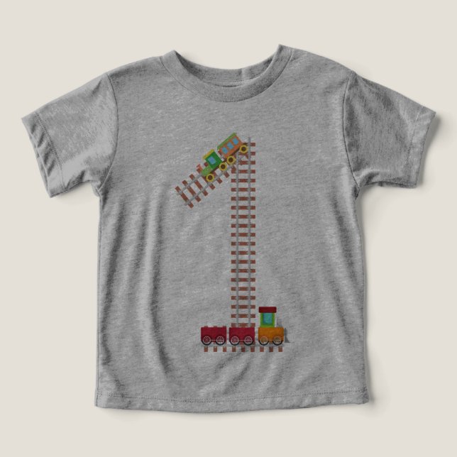 1.ᵉʳ Ferrocarril de Cumpleaños Tema Niños de 1 Año (Diseño delantero )