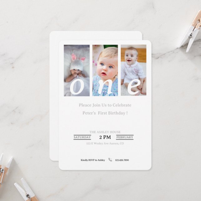 1.ᵉʳ Fiesta de invitación al cumpleaños (Anverso/Reverso In Situ)