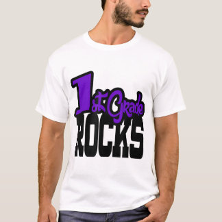 1.ᵉʳ Grado ROCKS Púrpura Maestra Regalo Camiseta