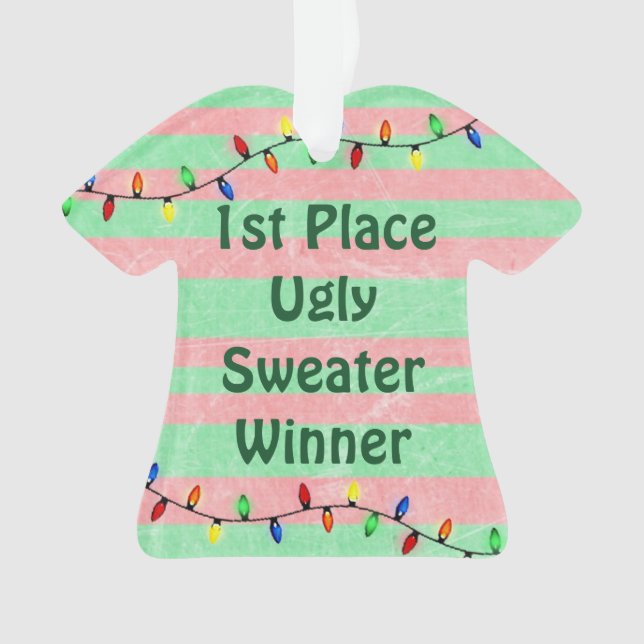 1.ᵉʳ Lugar Ornamento de Navidad Feo Sweater (Anverso)