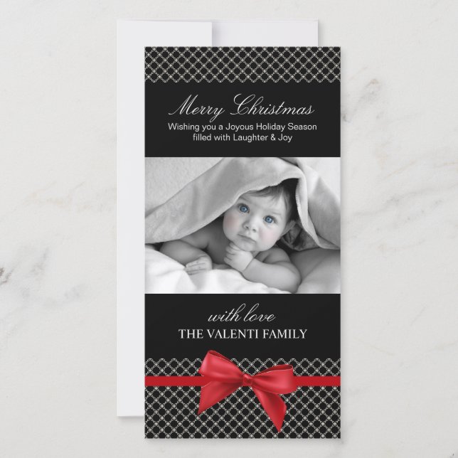 1.ᵉʳ Navidad de invitaciones de tarjetas fotográfi (Anverso)