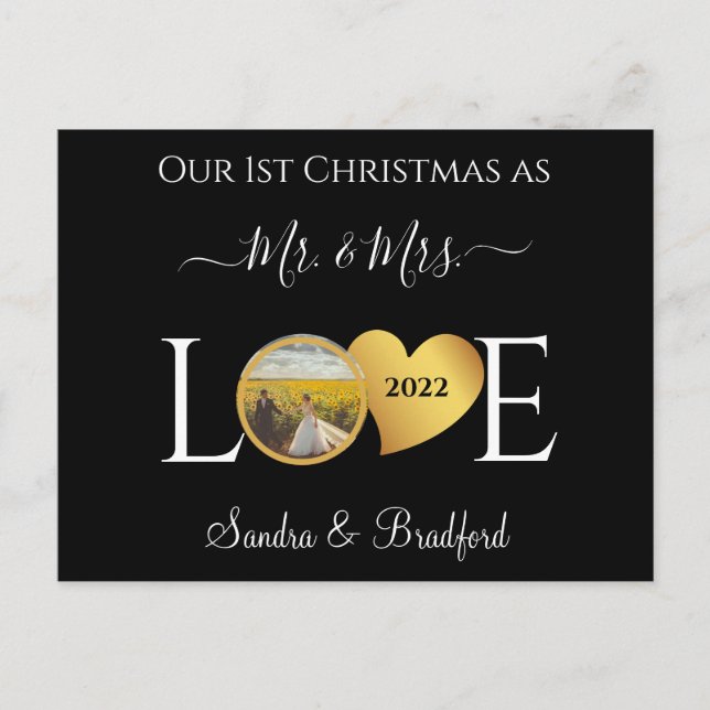 1.ᵉʳ Navidad de la tarjeta de vacaciones Mrs Newly (Anverso)