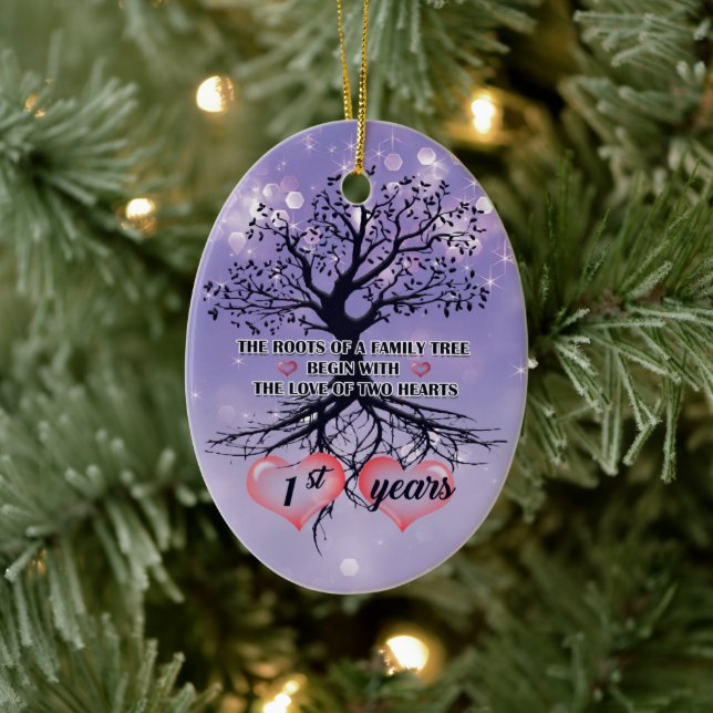 1.ᵉʳ Ornamento Aniversario | Idea de regalo única (Árbol)