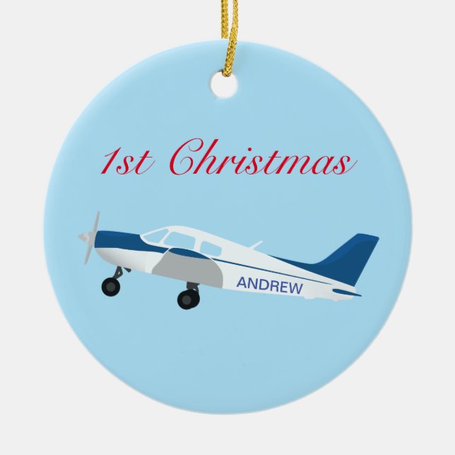1.ᵉʳ Ornamento de avión de Navidades (Frente)
