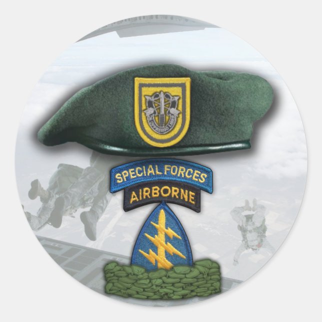 1.ᵉʳ Pegatina de flash de Green Berets (Anverso)