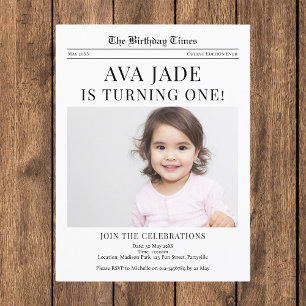 1.ᵉʳ Periódico De Invitación Al Cumpleaños