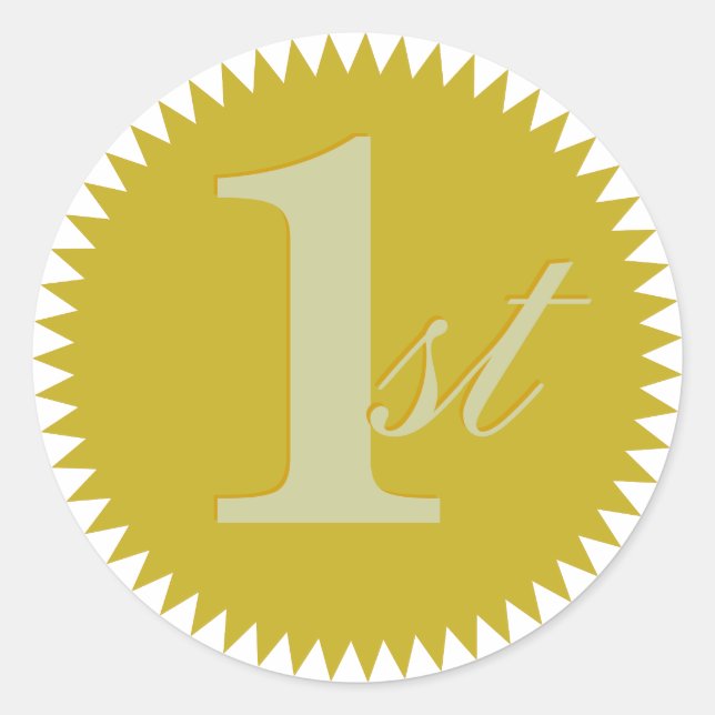 1.ᵉʳ Primer Premio de los Pegatinas de oro (Anverso)