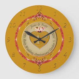 1.ᵉʳ reloj de pared de aniversario Boda
