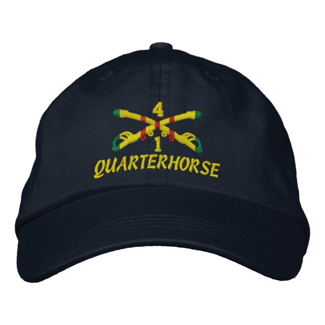 1.ᵉʳ Sqdn., 4º Gorra de Cavalry Embroidered (Anverso)