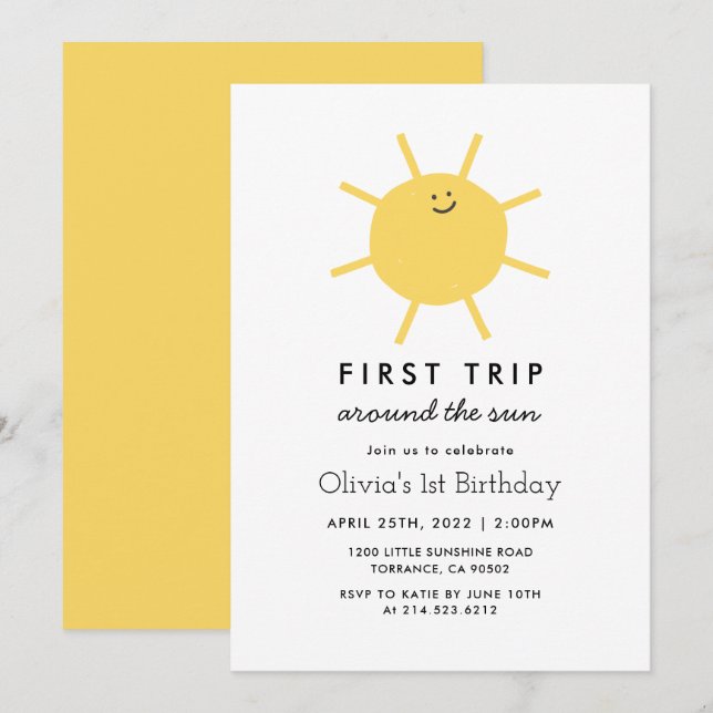 1.ᵉʳ Viaje Alrededor De La Invitación Del Primer C (Anverso / Reverso)