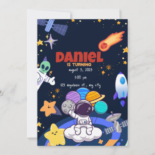 1.ᵉʳ vuelo astronauta Cohete Invitación al cumplea