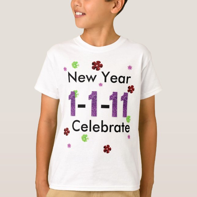 1-1-11 NIÑOS CAMISETA DE AÑOS NUEVOS (Anverso)