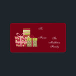 1.25"x2.75" Red XMAS presenta la etiqueta de regal<br><div class="desc">Esta Moda personalizada de 1.25" x 2.75" y la etiqueta de regalo de moda Red XMAS Presenta a los Navidades Stick On Gift es a la vez moderna y de moda. Éstos se imprimen en etiquetas Avery® utilizando una impresora a fondo de la tecnología de impresión a todo color. Impreso...</div>