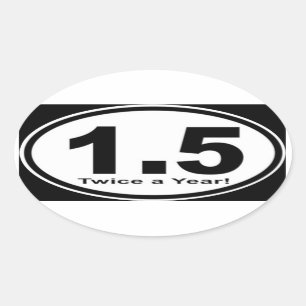 1,5 millas dos veces al año! Pegatina