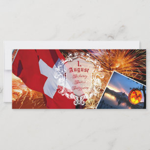 1.Agosto - Festividad nacional suiza - Postcard
