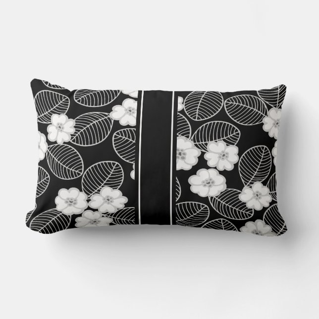 1 Almohada Negro Blanco Damask DECOR SETS (Anverso)