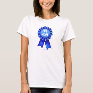 #1 Camiseta azul de cinta azul para mamá