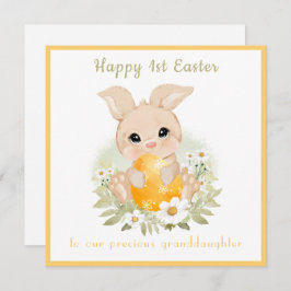 1 conejo de tarjetas de Pascua, nieta tarjeta de P