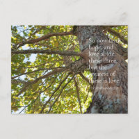 1 Corinthians 13:13 Postal de ramas de árbol