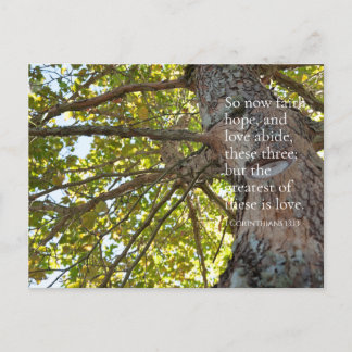 1 Corinthians 13:13 Postal de ramas de árbol