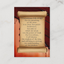 1 Corinthians 1:18-19 Tarjetas KJV - Cruz Sangrien