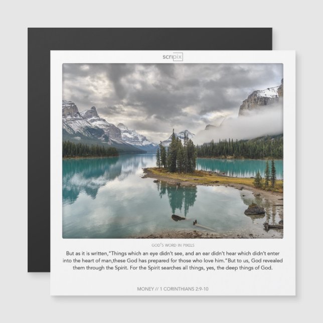 1 Corinthians 2:9-10 tarjeta magnética MONEY SCRIP (Anverso/Reverso)