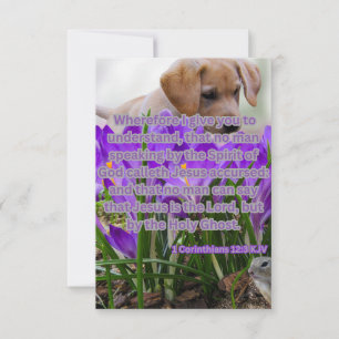 1 Corintios 12:3 Tarjeta de felicitación Biblia Ve