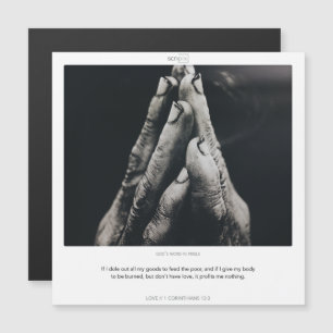1 Corintios 13:3 TARJETA magnética LOVE SCRIPIX