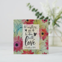 1 Corintios 16 14 Todo en tarjeta de la Biblia de