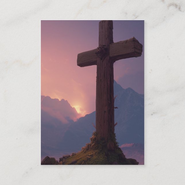 1 Corintios 1:18-19 Tarjetas KJV - Cruz gruesa (Reverso)