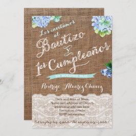 1 er・y Bautizo, invitaciones niño