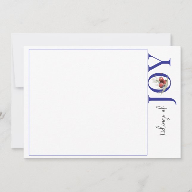 1 FOTO de la TARJETA DE NAVIDADES BLANCOS - JOY (Anverso)