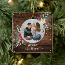 1 Foto de Wreath ornamento de Navidad Madera de ép